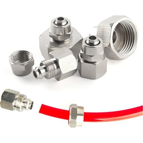 PCF Coper 1/8" 1/4" 3/8" 1/2" BSP Female Pneumatic Fittings Push In Quick Connector Release Air Fitting OD 4 6 8 10MM