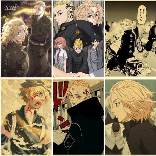 Tokyo Avengers Poster Anime Posters Canvas Painting Retro Poster Wall Decor Wall Art Picture Photos for Childrens Room Decor