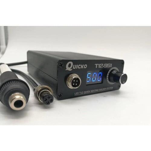 QUICKO STC LED T12-951 Digital Display Soldering Station White Photoelectric Soldering Iron T12 Handle