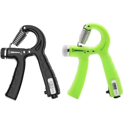 OOTDTY Counter Hand Grip Strengthener Fitness Training Gripper Adjustable Gym Wrist Muscle Strength Exerciser