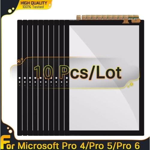 10 Pcs 10PCS For Microsoft Surface Pro 4 Pro 5 Pro 6 1724 1796 LP123WQ1 1807 Touch Screen Digitizer Sensor Replacement