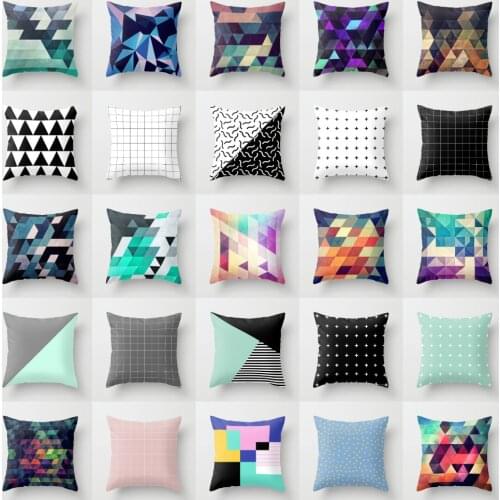 Nordic Geometric Pillow Chair Backrest Bedside Cushion Style Office Nap Pillow Car Home Decoration Lumber Pad