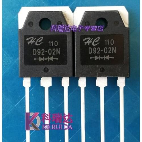 Xinyuan D92-02N D9202 20A 200V TO3P 10PCS/LOT LOW LOSS SUPER HIGH SPEED RECTIFIER welding dedicated switching supply