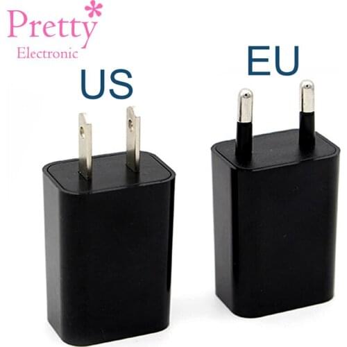 Cell Phone Charger 5V1A USB Travel Charger Portable Wall Adapter EU US Plug Black/White For Tablet and Mobile Phone