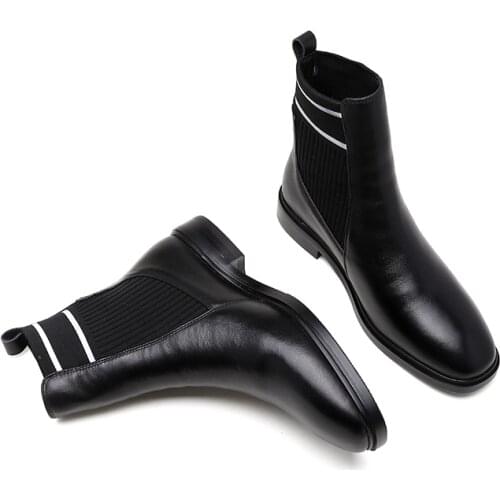 SKLFGXZY 2021 Autumn Winter Women Modern Boots Ankle Boots Cow Leather Casual Women Shoes Size34-42 British Style