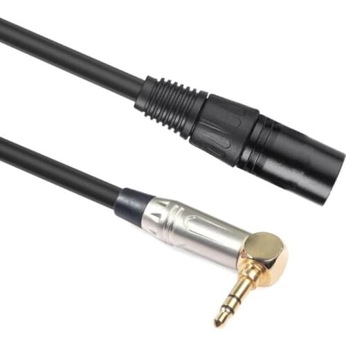 0.3m 90 Degree 3.5mm Stereo TRS Male to XLR 3Pin Male Audio Cable Microphone Extension Cable Wire Cord Audio Extension Cables