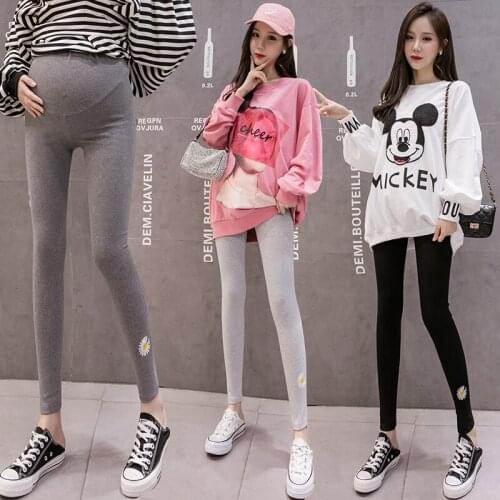 060# Maternity pants Spring Autumn cotton Support Abdomen Elastic Waist Belly Support Pants Maternity Leggings fashion joker