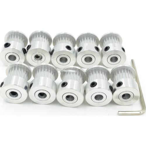 20 Teeth MXL Synchronous Pulley 20T, Bore 5/6.35/8mm, for Width 9.5mm MXL Timing Belt, 20 MXL 037 BF Trapezoid 20Teeth 20T