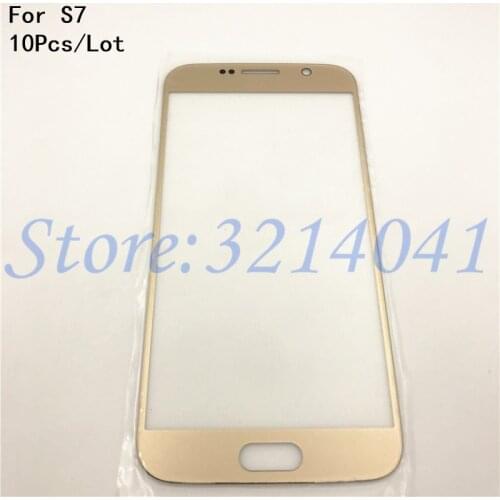 10Pcs/Lot 5.1 inches Touch Screen For Samsung Galaxy S7 G930 G930F Glass Lens Outer Touch Screen Glass Digitizer