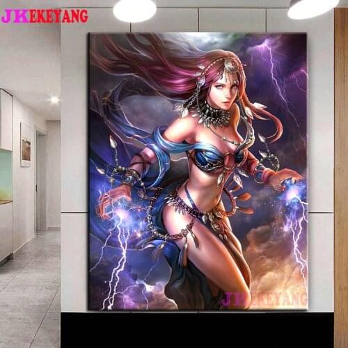 Full Square Round Diamond Embroidery DIY Diamond Painting Battle angel Cross Stitch kit mosaic Y4534