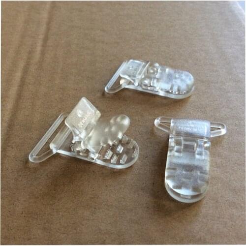 Free DHL KAM Plastic Pacifier Holder Clips 7/8" clear Colors KAM Suspender Clips DIY 20MM bib clips 580 pcs