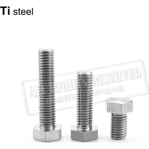 M6 bolt titanium hex bolt 12mmti bolts titanium screw rod titanium steel 10pcs