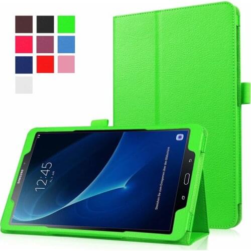 For Samsung Galaxy Tab A A6 10.1"Case 2016 Release Model SM-T580 T585 T587 Folio Flip Cover Stand PU Leather Pencil Holder Cases