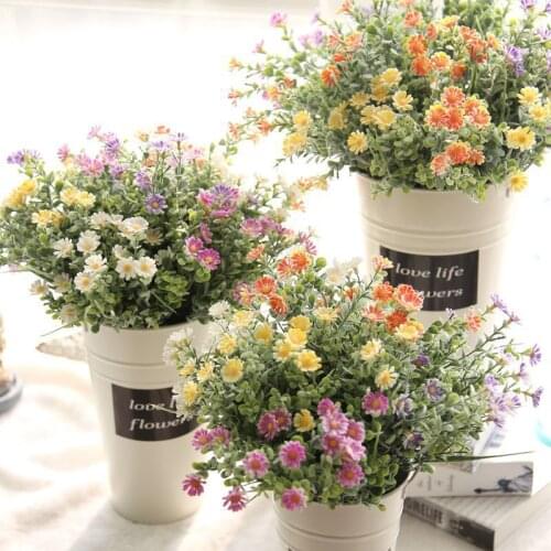 Artificial Daisy Flowers Single Simulation Plants Fake flowers Marguerites Plastic Flowers for Home Wedding Christmas Decoration