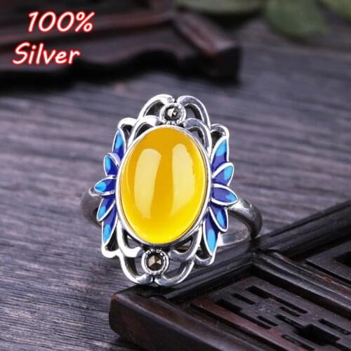 100% 925 Sterling Silver Color Blank Ring Jewelry Fit 10*14mm Cloisonne Classic Antique Bronze Base Tray for diy Earrings