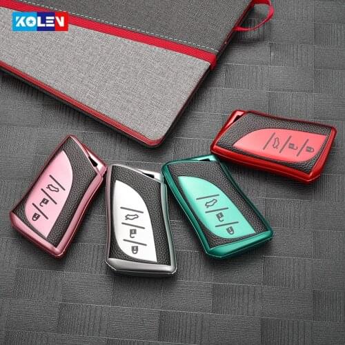 Leather + TPU Car Remote Key Cover Case Shell For Lexus WS UX NX LC500 UX200 UX250h ES200 ES300h ES350 US200 US260h LS500h LS500