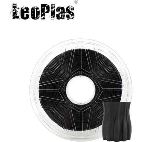 LeoPlas 1kg 1.75mm Black PETG Filament For FDM 3D Printer Pen Consumables Printing Supplies Plastic Material