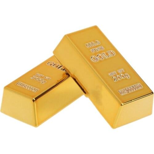 MEXI Gold Brick Shape Refrigerator Magnets Resin Craft Gift Home Decoration Souvenir Refrigerator Parts
