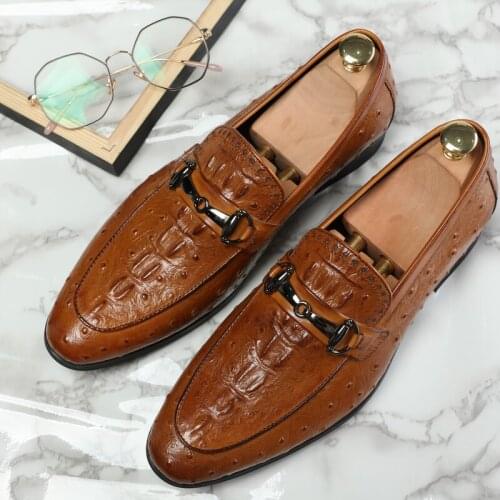 New Black / Brown Summer Loafers Dress Shoes Genuine Leather Prom Shoes Boys Wedding Shoes