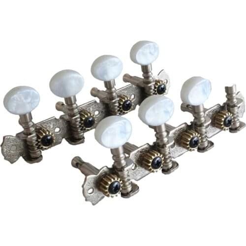 A Set of 4R4L Chrome Mandolin Tuning Pegs Tuners Machine Heads String Tuners Mandolin Accessories