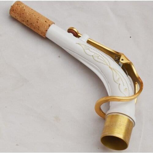 Brand New Professional Instrument Alto Saxophone Neck Brass White Sax Custom Neck