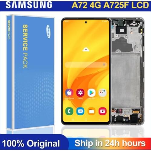 Original For Samsung Galaxy A72 A725 A725F Display Touch Screen With Frame Digitizer Assembly For Samsung A72 4G SM-A725F LCD