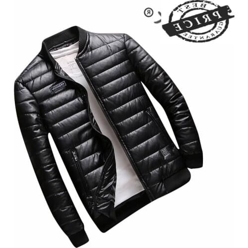 Size aXL Plus Winter Leather Jacket Men Clothes 2021 Thick Warm Parka Hombre Streetwear Pu Leather Outwear Hiver SH1a01