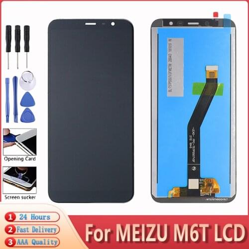 With Frame For MEIZU M6T LCD Display Touch Screen 5.7 inch Digitizer Assembly Replacement Free Tools For MEILAN 6T Display