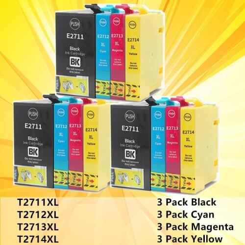 T2711 For Epson ink cartridges T2711 T2712 T2713 T2714 for Epson WorkForce WF-7110 WF-7610 WF-7620 WF-3620 WF-3640 printer 27 XL
