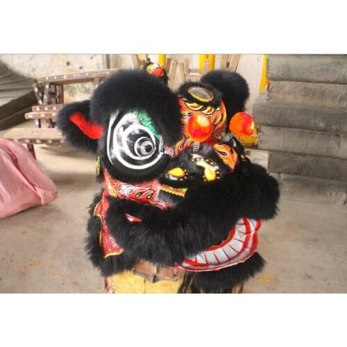 Southern Lion Dance Costume for Children 2 Players 8-12 Age Play Party Performance Sport Outdoor Parade Folk Parad Stage Mascot