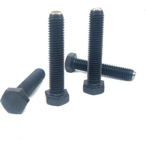 1pcs M16 hexagon flat bead positioning lock screw hex angle seat type no spring ball plunger bolt black color 30mm-60mm long
