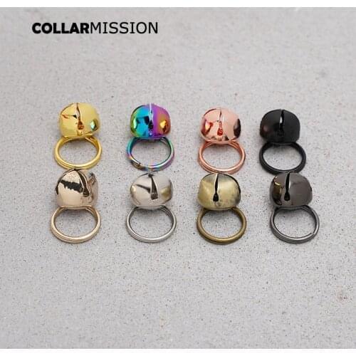 10pcs/lot DIY accessory 12mm lovely have the bell for cat collar high quality plated metal buckle 8 colours