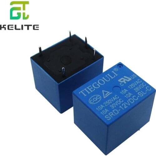TIEGOULI 1pcs/lot SRD-12VDC-SL-C SRD-12VDC SRD-12V POWER RELAY DIP-5 100% NEW