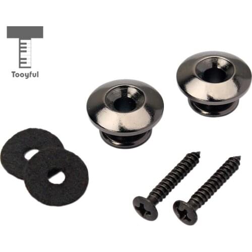 Tooyful 2 Pcs Straplocks Electric Acoustic Guitar Bass Ukulele Strap Mandolin Locks Button Parts Accessories