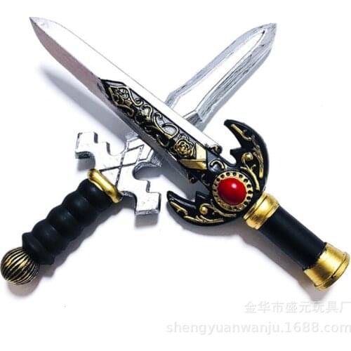 7 styles Dagger Weapon Knife Sword Cosplay Halloween Prop 1: 1 PU Movie Game Anime Cos Role Play Safety Kids Gift
