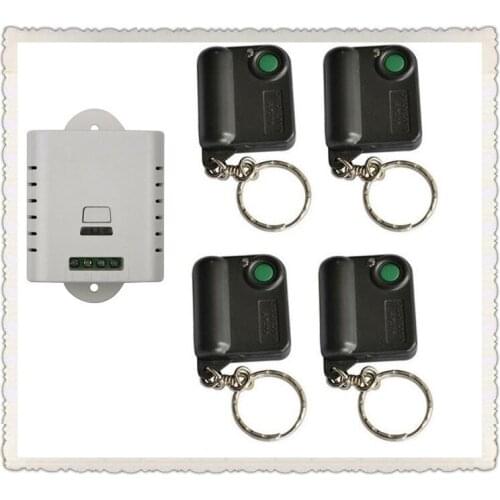 AC85V 110V 120V 220V 250V 1CH Remote Control Garage Door RF Wireless Remote Control Switch System 4X Transmitter +1 X Receiver