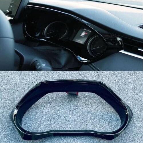 Black ABS Car Interior Dashboard Instrument Panel Screen Frame Cover Trim Sticker Accessories For Toyota Harrier Venza 2020 2021