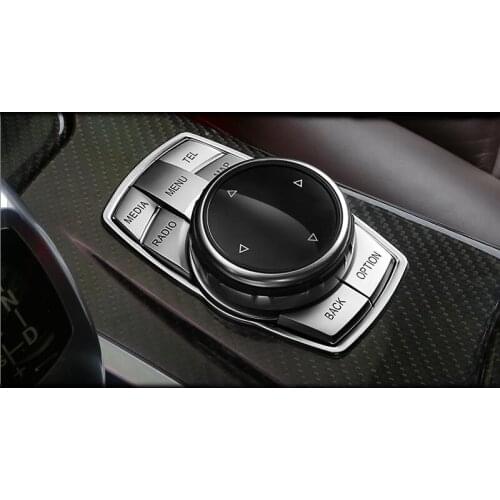 Chorme Car Styling ABS Multimedia Button Decoration Cover Trim Sticker For BMW 1 2 3 5 7 series GT X1 X3 X4 X5 X6 Z4 E36 E60 E90