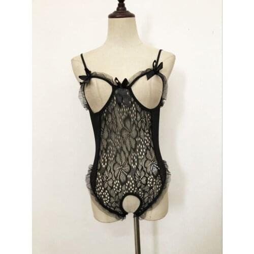 Hot Erotic Open Bra Crotch Sexy Lingerie Teddy Plus Size Lace Lingerie for Women Sexy Underwear Porn Babydoll Dress