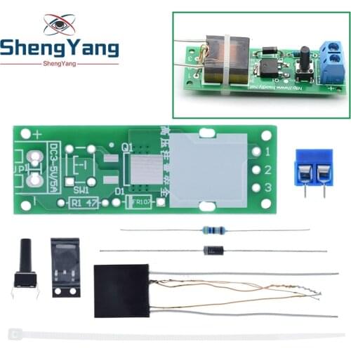 HV-1 High Voltage Generator Arc Ignition DIY Kit Arc Generator Arc Cigarette Igniter Kit DIY High Voltage Module DC 3-5V Lighter