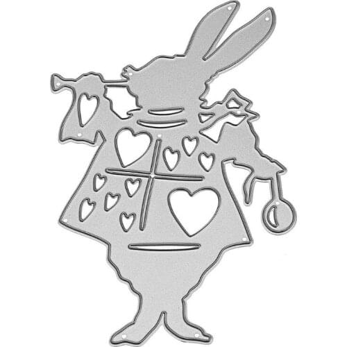 Cartoon Bunny Metal Cutting Dies Stencil Scrapbooking DIY Album Stamp Paper Card Embossing Decor Craft