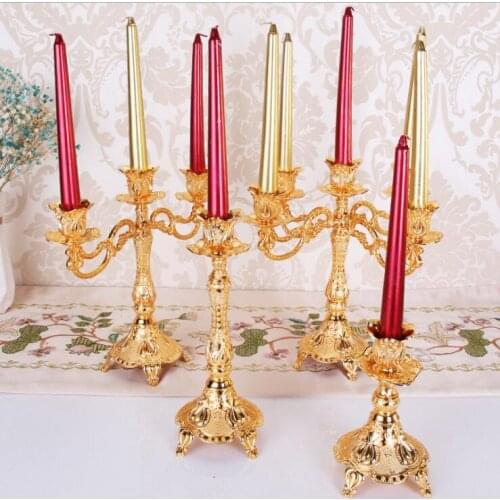 Fashion 1/3/5 light metal candle stand gold candle hold metal candlesticks for table centerpieces wedding centerpieces ZT158