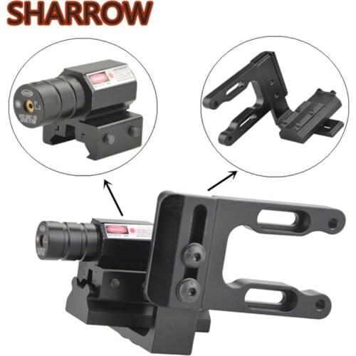 Archery Laser Sight Scope and Sight Bracket Holder Sets For Compound Recurve Bow Outdoor Shooting Hunting Accessories