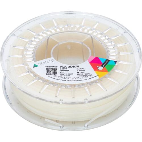 SMARTFIL PLA 3D870, 2.85mm, NATURAL, 750g Smart Materials 3D printing filament