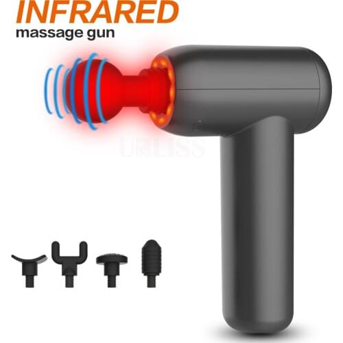 Electric Fascial Massage Gun Deep Muscle Device Sport Relaxation Professional Infrared Fitness Vibrator Handheld Slim Massager