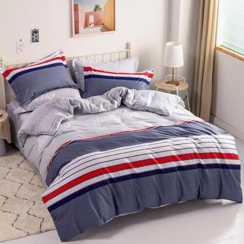 Nordic Bedding Sets Bed Linens Set Single Double Queen King size Bedclothes Duvet Cover White Grey Leaf Beddingset for Adult