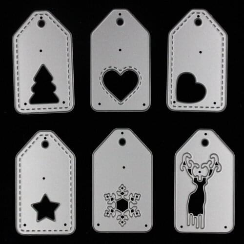 Christmas Tags Metal Cutting Dies Stencils for DIY Scrapbooking/photo album Decorative Embossing DIY Paper Cards
