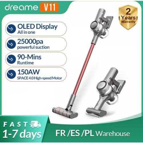 Dreame V11 Handheld Wireless Vacuum Cleaner OLED Display Portable Cordless 25kPa All in one Dust Collector floor Carpet Cleaner