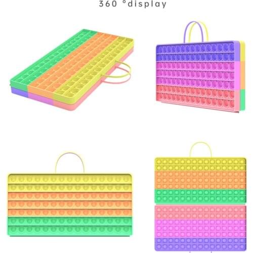 Silicone Push Bubble Fidget Toy Big Size Foldable Style Austism Needs Antistress Puzzle Relaxing Kid Education Develop Toys