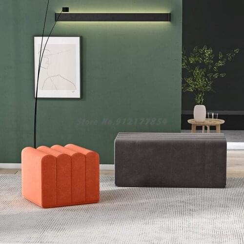 Nordic Light Luxury Designer Low Stool Creative Net Red Sofa Modern Personality Leisure Stool Home Shoe Changing Stool